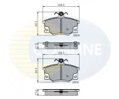 Гальмівні колодки, дискове гальмо (набір) COMLINE CBP4137
