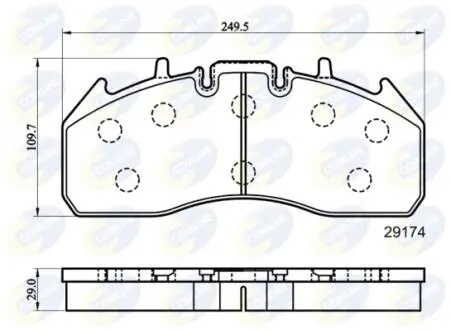 Тормозные колодки, дисковый тормоз.) COMLINE CBP9078MK