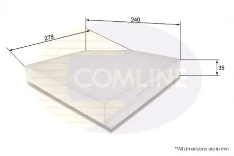 Фильтр воздуха (салона) COMLINE EKF106