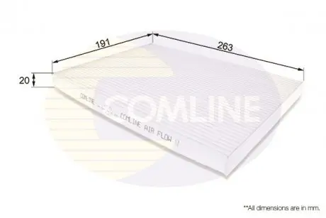 Фильтр воздуха (салона) COMLINE EKF191