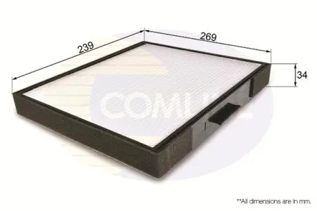 Фильтр воздуха (салона) COMLINE EKF208