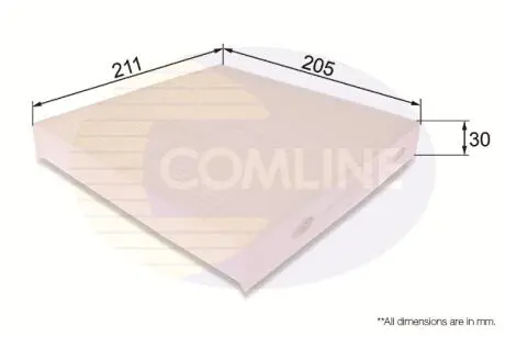 Фильтр воздуха (салона) COMLINE EKF306