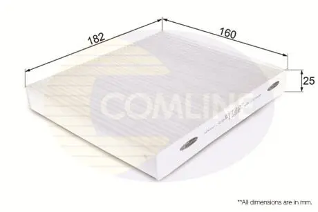 Фильтр воздуха (салона) COMLINE EKF307