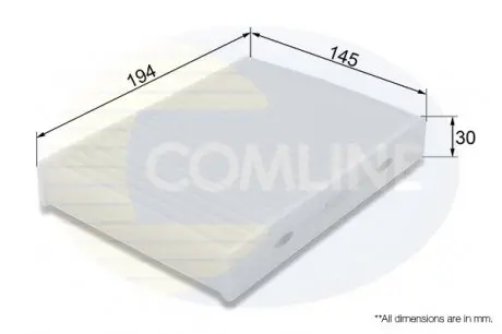 Фильтр воздуха (салона) COMLINE EKF404