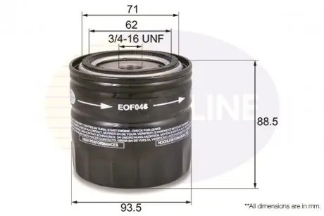 Фильтр масла COMLINE EOF046