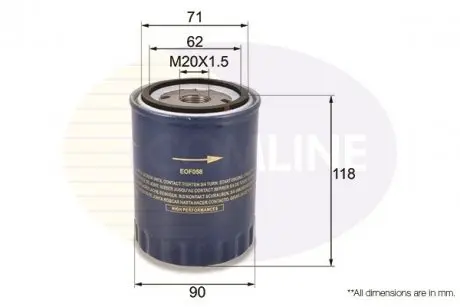 Фильтр масла COMLINE EOF058