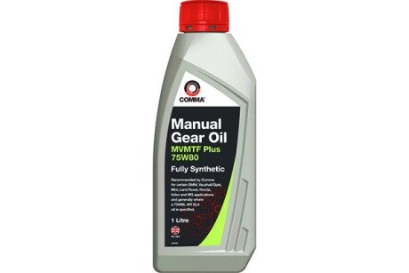 Трансмісійна олія Manual Gear Oil MVMTF Plus GL-4 75W-80 синтетична 1 л COMMA MVP75801L