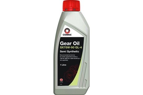 Трансмиссионное масло Gear Oil SX GL-4 75W-90 полусинтетическое 1 л COMMA SXGL41L