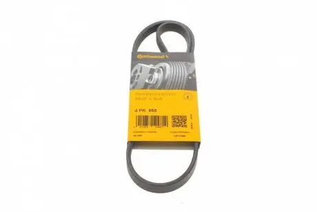 Ремень генератора Skoda SuperB 01-08/VW Passat B5/Hyundai Accent 95-05/Tucson/Kia Sportage/Ceed 04- CONTINENTAL Contitech 4PK855