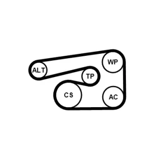 Комплект поликлинових ременів (з роликами) ALFA ROMEO 159 FIAT CROMA, STILO OPEL ASTRA G, ASTRA G CLASSIC, ASTRA H, ASTRA H CLASSIC, ASTRA H GTC, ASTRA H/KOMBI, CORSA D 1.6-1.8LPG 03.00- Contitech 5PK1546K1