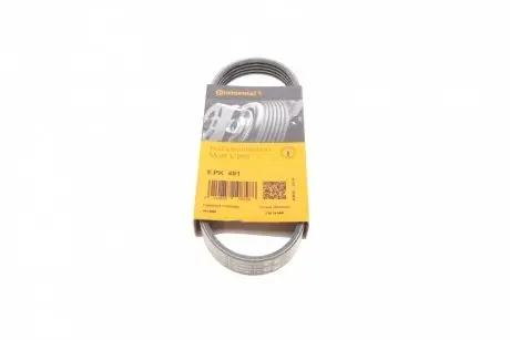 Ремень генератора VW Golf V/Passat/Touran 1.4TSI 05-/Skoda Fabia 1.4 TSI RS 10-14/Seat Ibiza 09-15 CONTINENTAL Contitech 5PK491