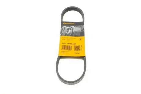 Ремінь генератора Ford C-Max/ Focus/ Volvo S40 1.8-2.0 06-12 CONTINENTAL Contitech 5PK705 ELAST