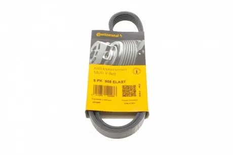 Ремінь генератора Ford Focus 1.6i CONTINENTAL Contitech 5PK868 ELAST