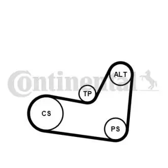 Поликлиновой ременный комплект Contitech 6PK1070K2 (фото 1)