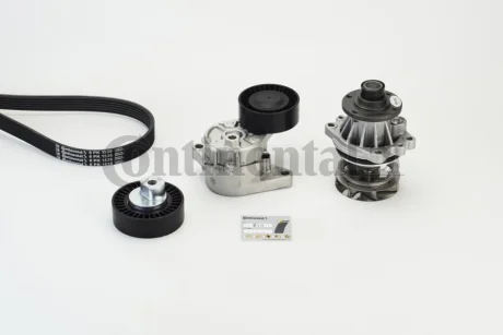 Фото 1 - комплект поликлинових ременів (з роликами) (з водяним насосом) BMW 3 (E46), 5 (E39), 7 (E38), Z3 (E36) 2.0-3.0 08.95-12.07 Contitech 6PK1538WP1 Комплект поликлинових ременів (з роликами) (з водяним насосом) BMW 3 (E46), 5 (E39), 7 (E38), Z3 (E36) 2.0-3.0 08.95-12.07 Contitech 6PK1538WP1 (фото 1)