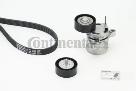 Комплект поліклинового ременя (із натягувачем) BMW 1 (F20), 1 (F21), 2 (F22, F87), 2 (F23), 3 (F30, F80), 3 (F31), 3 GRAN TURISMO (F34), 4 (F32, F82), 4 (F33, F83) 2.0/2.0D/3.0D 06.10- Contitech 6PK1660K5