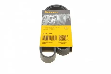 Ремень генератора Citroen C1/Peugeot 107/Toyota Aygo 1.0 i 05-14 CONTINENTAL Contitech 6PK850