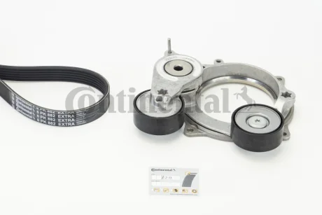 Комплект поликлинових ременів (з роликами) AUDI A6 C8, A7, A8 D5, Q8 4.0H 05.18- Contitech 6PK882EXTRAK1