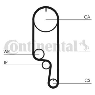 Комплект ГРМ, пас+ролик+помпа Contitech CT 1008 WP2