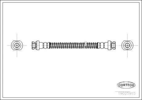 Тормозной шланг MITSUBISHI CORTECO 19025915