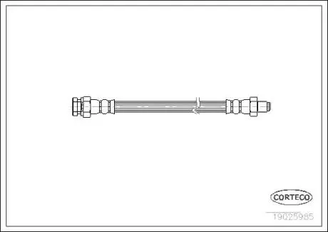 Тормозной шланг Hyundai Pony 89-96 Mitsubishi Colt Galant Lancer Opel F L&R CORTECO 19025985