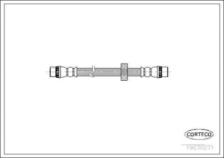 Тормозной шланг (задний) Renault Trafic/Opel Vivaro 01- (210mm) CORTECO 19030271 (фото 1)