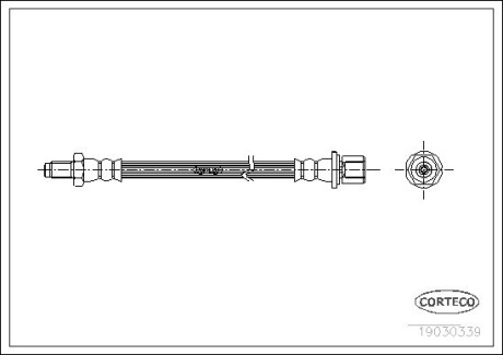 Шланг тормозной CORTECO 19030339