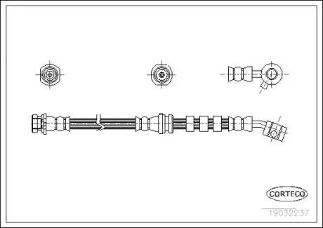 Тормозной шланг Nissan Primera (P10) 1 94- 96 F R CORTECO 19032237