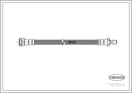 Шланг тормозной CORTECO 19032516