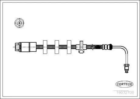 Шланг тормозной CORTECO 19032700