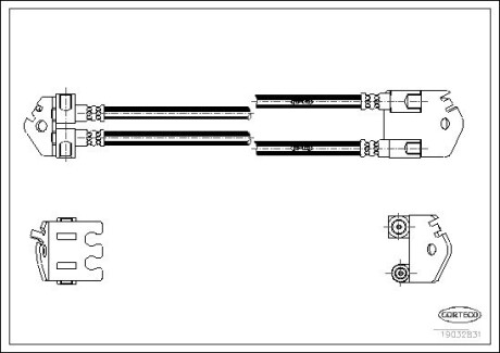 Шланг тормозной CORTECO 19032831