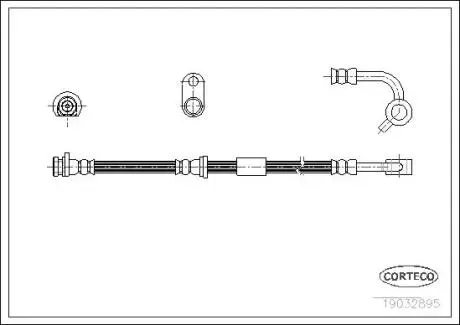 Тормозной шланг HONDA Civic "1,4-1,6 "95-01 "FR CORTECO 19032895