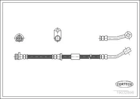 Тормозной шланг HONDA Civic "1,4-1,6 "95-01 "FL CORTECO 19032896