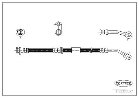 Гальмівний шланг HONDA Civic "1,4-1,6 "95-01 "FR CORTECO 19032897