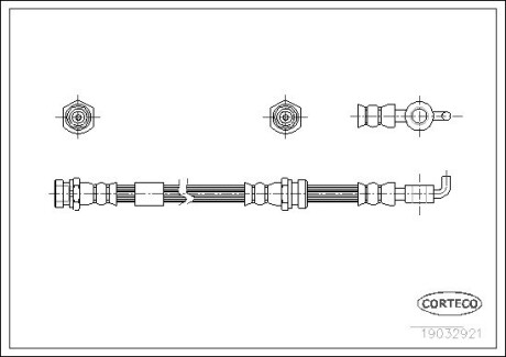 Шланг тормозной CORTECO 19032921