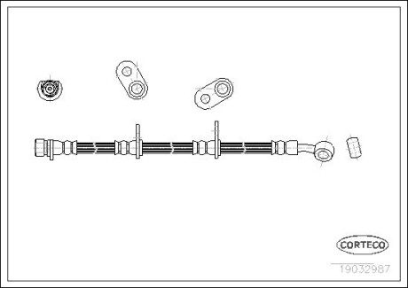 Шланг тормозной CORTECO 19032987 (фото 1)