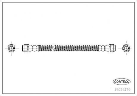 Тормозной шланг Audi Q7 03.06-,VOLKSWAGEN Touareg (7LA,7L6, 7L7) 10.02- R L&R CORTECO 19034270