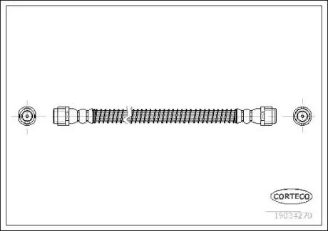 Тормозной шланг Audi Q7 03.06-,VOLKSWAGEN Touareg (7LA,7L6, 7L7) 10.02- R L&R CORTECO 19034270
