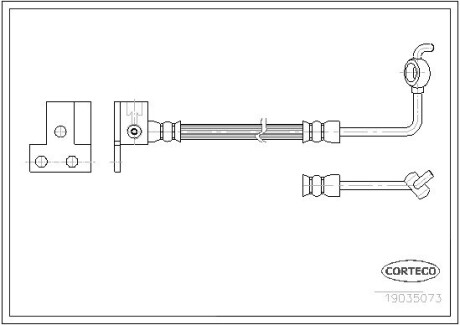 Шланг гальмівний CORTECO 19035073