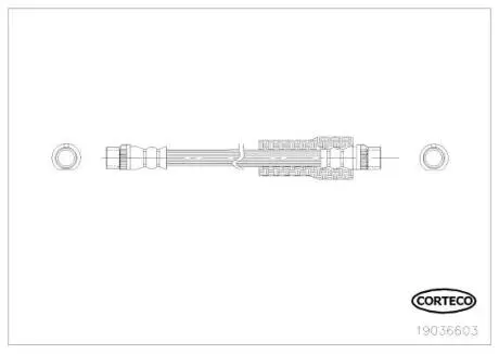 Тормозной шланг GIĘTKI CITROEN Тормозной шланг CORTECO 19036603