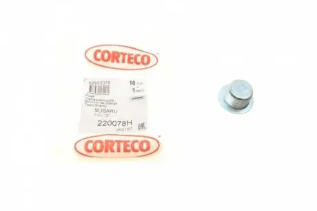 Пробка поддона картера сливная Subaru Forester 97- CORTECO 220078H