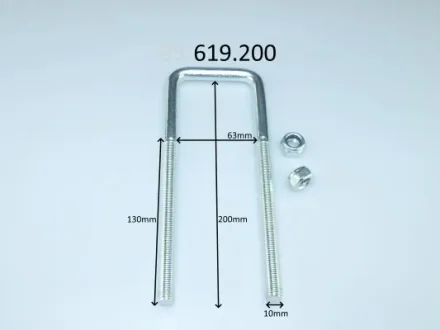 U-Болт рессоры (стремянка 200x63 M10) Nissan Navara D22 (98-) (99.619.200) CS Ge CS Germany 99619200