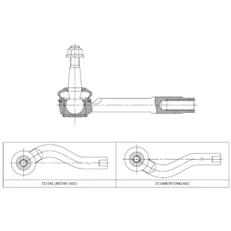Наконечник тяги рульової R Chevrolet TrailBlazer 21- CTR CE1040R