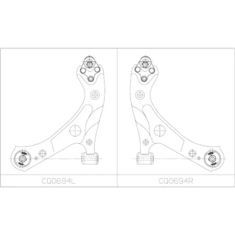 Важіль передній низ L Toyota Prius 16- Corolla 18- CTR CQ0694L