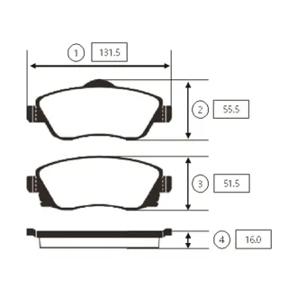 Колодки тормозов Opel Corsa C (F08, F68) передн. OLD CKG-29 (выр-во) CTR GK0274
