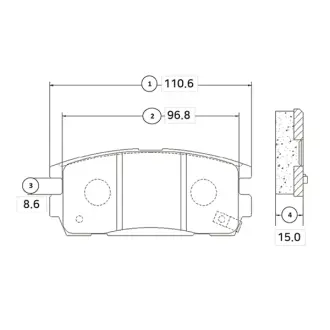 Колодка тормозов. Chevrolet Captiva задняя OLD CKKD-19 (выр-во) CTR GK0447