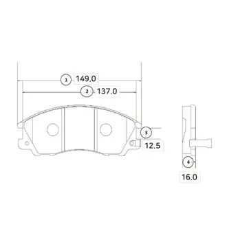 Колодки тормозов Hyundai Terracan 2.5, 2.9, 3.5 01-передн. OLD CKKH-22 (выр-во) CTR GK0476