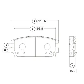 Колодки гальм Hyundai Terracan 2.5, 2.9, 3.5 01- задн. OLD CKKH-23 CTR GK0477