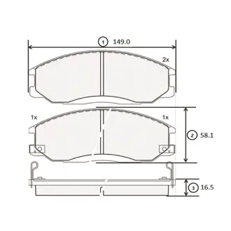 Колодки тормоза HYUNDAI H-1, STAREX 03MY передн. (выр-во) CTR GK0478