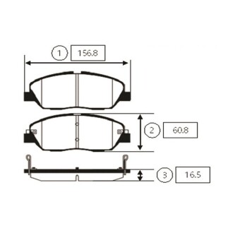 Колодки гальм Hyundai Santa Fe, передн. OLD CKKH-33 CTR GK0487